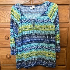 Jones New York Sport) Women's 3/4 Sleeve Cotton Blouse, XXL